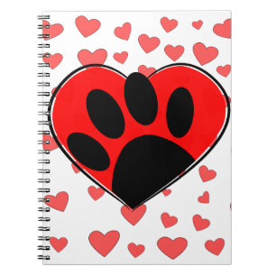 Carnet Coeurs Amoureux de les chiens partout