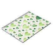 Carnet Cœurs aquarelles verts frais (Côté gauche)