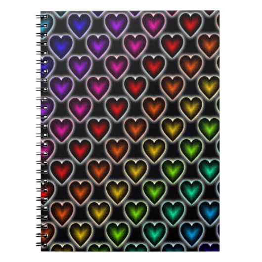 Carnet Coeurs arc-en-ciel (Devant)