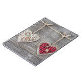 Carnet Coeurs au-dessus d'un Tableau en bois (Côté gauche)