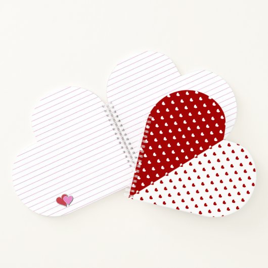 Carnet Coeurs Blancs Et Rouges En Forme Coeur (Intérieur)