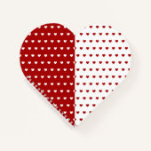 Carnet Coeurs Blancs Et Rouges En Forme Coeur (Devant)