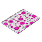 Carnet Coeurs blancs Whimsical rose chaud et fleurs flora (Côté gauche)