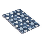 Carnet Cœurs bleus de White Denim (Côté Droit)