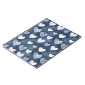 Carnet Cœurs bleus de White Denim (Côté gauche)