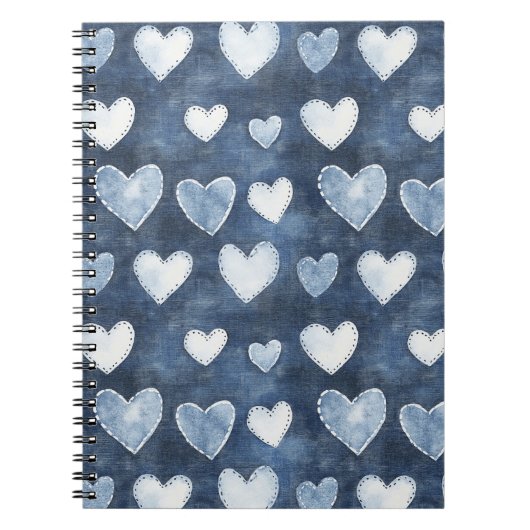 Carnet Cœurs bleus de White Denim (Devant)