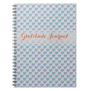 Carnet Coeurs bleus sur gris