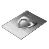 Carnet Coeurs chromés polis (Côté gauche)