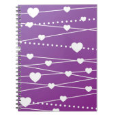 Carnet Coeurs, coeurs, coeurs ! ! (pourpre) (Devant)