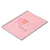 Carnet Coeurs colorés "XOXO" Saint Valentin (Côté gauche)