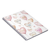 Carnet Cœurs Crémeux Roses Inspirants (Côté Droit)