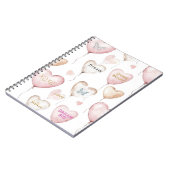 Carnet Cœurs Crémeux Roses Inspirants (Côté gauche)