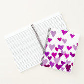 Carnet Coeurs d’aquarelle de la Saint-Valentin - violet (Intérieur)