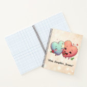 Carnet "Coeurs d'amour inséparables" (Intérieur)