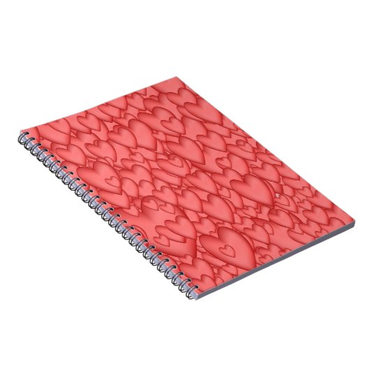 Carnet Coeurs d'amour rose Décoratif (Côté Droit)