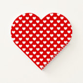 Carnet Coeurs D'Amour Rouge Et Blanc Flashy En Forme De C (Dos)
