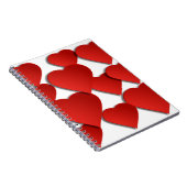 Carnet Coeurs d'amour rouges (Côté Droit)