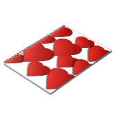 Carnet Coeurs d'amour rouges (Côté gauche)