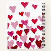 Carnet Coeurs d'aquarelle de la Saint-Valentin - rose (Dos)