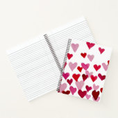 Carnet Coeurs d'aquarelle de la Saint-Valentin - rose (Intérieur)
