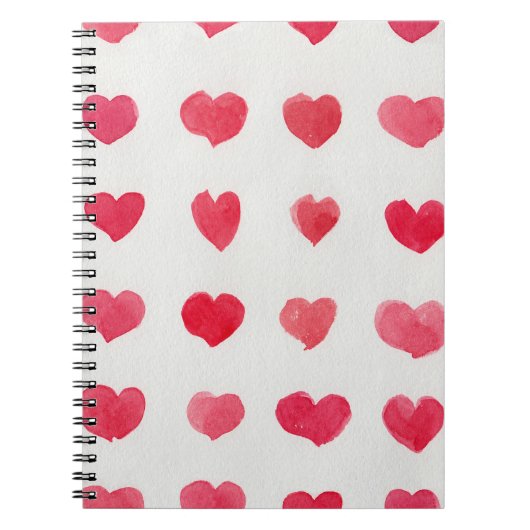 Carnet Coeurs d'aquarelle incomparable : design motif rom (Devant)