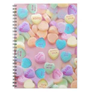 Carnet coeurs de bonbons valentines