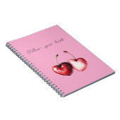 Carnet Cœurs de Cerise Rose Rouge (Côté Droit)