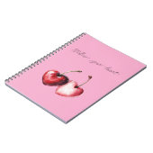 Carnet Cœurs de Cerise Rose Rouge (Côté gauche)