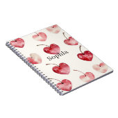 Carnet Cœurs de Cerise Rouge (Côté Droit)
