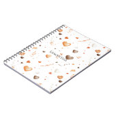 Carnet Cœurs de chocolat pêche confetti (Côté gauche)