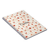 Carnet Coeurs de crème rouge Abstraits (Côté Droit)