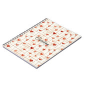 Carnet Coeurs de crème rouge Abstraits (Côté gauche)