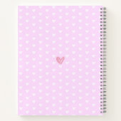 Carnet Cœurs de cupcakes mignons et doux rose moderne sco (Dos)