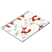 Carnet Coeurs de Fox mignonne tirant à la main en bleu ja (Côté gauche)