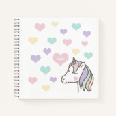 Carnet Coeurs de licorne (Devant)