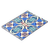 Carnet Coeurs de mandala bleu motif Thunder_Cove (Côté gauche)