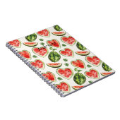 Carnet Cœurs de pastèque rouge vert  (Côté Droit)