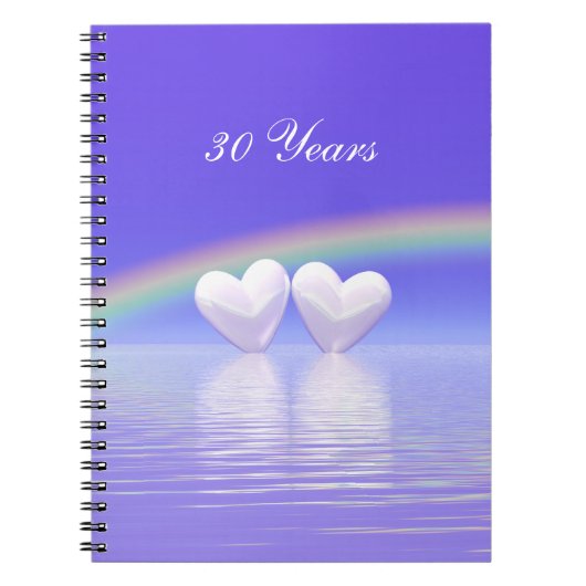 Carnet Cœurs de perle pour 30e anniversaire (Devant)
