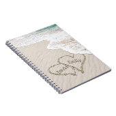 Carnet Coeurs de plage avec noms (Côté Droit)