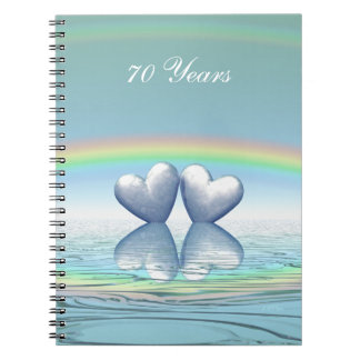 Carnet Coeurs de platine du 70e anniversaire