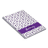Carnet Coeurs de poitrine violet, pots de poing, Motif de (Côté Droit)