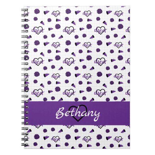 Carnet Coeurs de poitrine violet, pots de poing, Motif de (Devant)