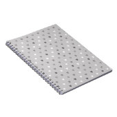 Carnet Coeurs de polka minuscules dans les tons gris (Côté Droit)