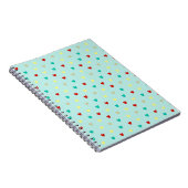 Carnet Coeurs de polka minuscules sur le vert de la mer (Côté Droit)