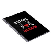 Carnet Coeurs de vol Valentines Jour Drôle Skeleton Main (Côté Droit)