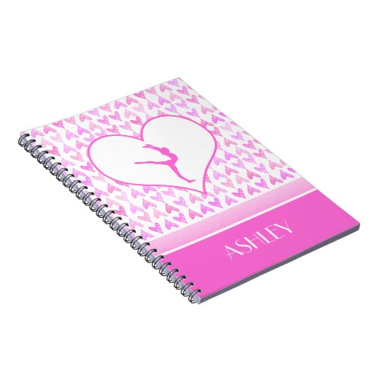 Carnet Coeurs décorés d'un monogramme d'aquarelle de rose (Côté Droit)