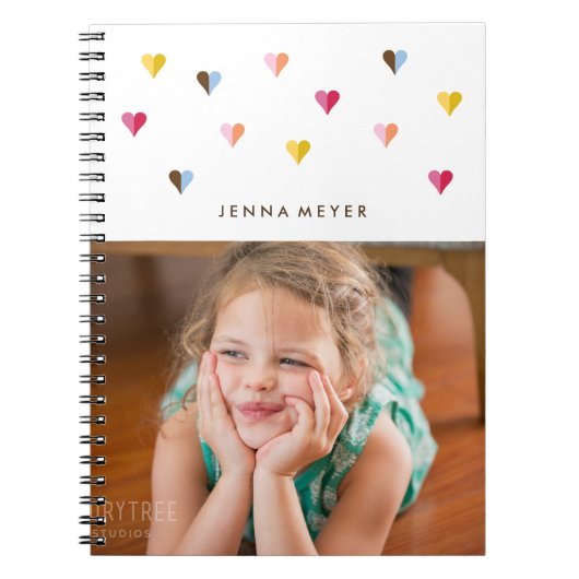 Carnet Coeurs doux - multicolores - Photo (Devant)