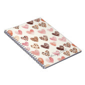 Carnet Coeurs Empreintes de léopard Brown roses (Côté Droit)