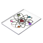 Carnet Coeurs Empreintes de léopard de Valentine atomique (Côté gauche)