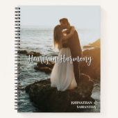 Carnet Coeurs en Harmonie, Photo Mariage, Elegant Custom (Devant)